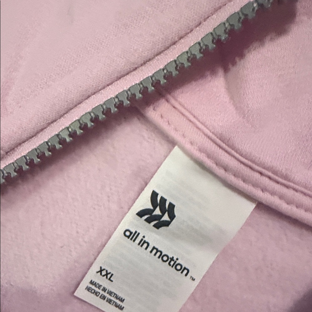 All in Motion Light Pink Women's Quarter-Zip Sweatshirt - Picture 2 of 3
